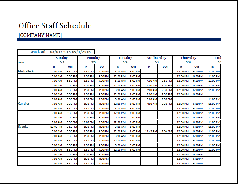 Excel Templates