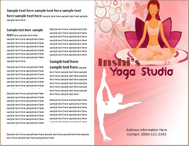 Yoga Class Brochure Template
