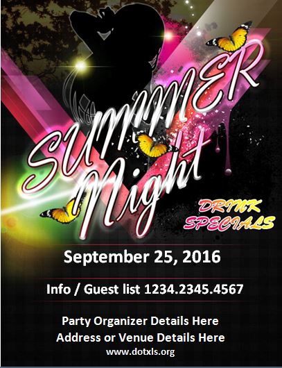 Summer Night Party Flyer