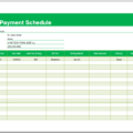 Bill Payment Schedule Template