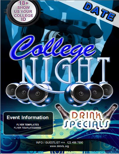 College Night Party Flyer