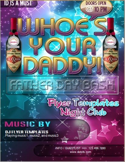 Father’s Day Club Party Flyer