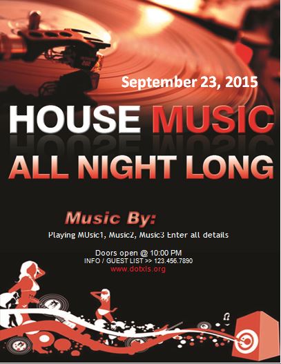 House Music Party Flyer