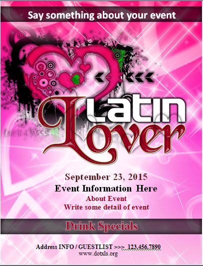 Latin Lovers Event Flyer