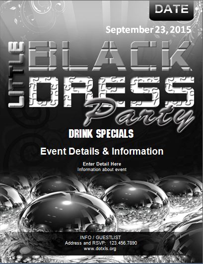 Little Black Dress Party Flyer