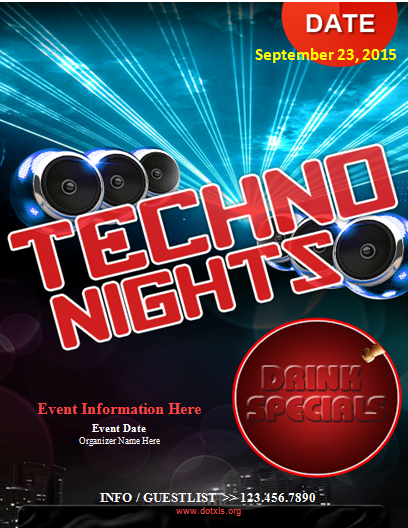 Techno Night Flyer