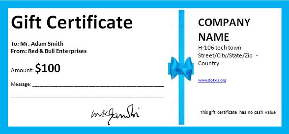 Small Business Gift Certificates