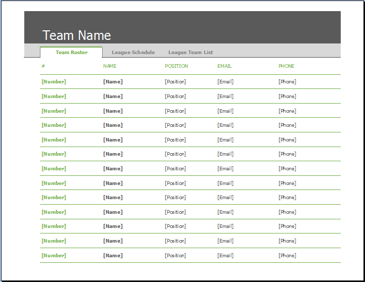 Roster Template Excel from www.dotxls.org