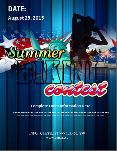 Summer Bikini Contest Flyers