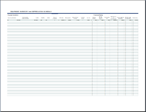 EQUIPMENT INVENTORY AND DEPRECIATION SCHEDULE