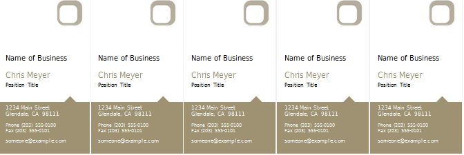 Business Cards with Event Planner