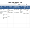 Offline Issues Log Template