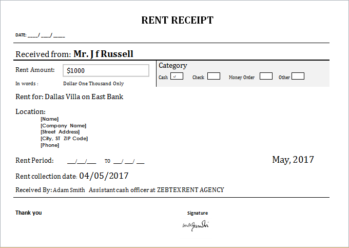 Ms Word Rental Invoice Template Word Excel Templates