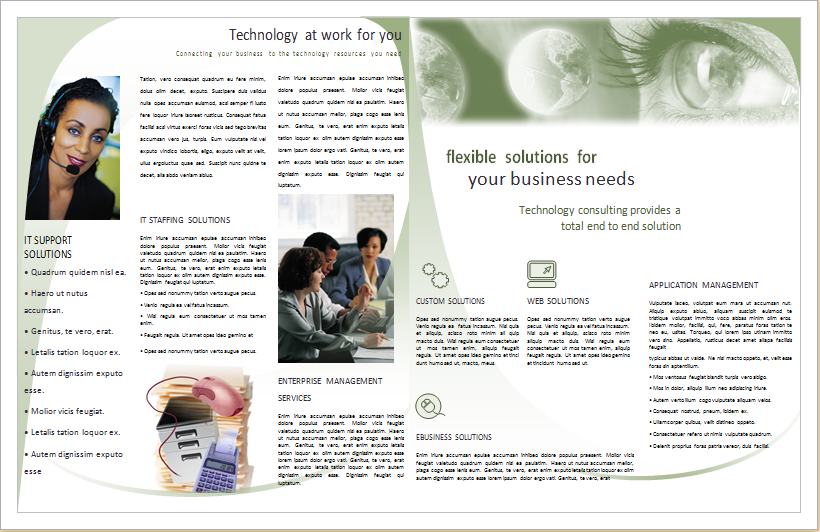 business services brochure