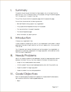 Project outline template
