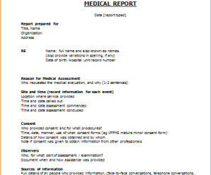 Medical Report Layout Template