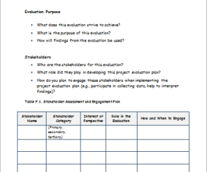 Project Evaluation Proposal