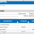 Statement of Account Worksheet for Business