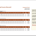 Employee Annual Leave Record Spreadsheet