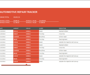 Automotive Repair Tracker