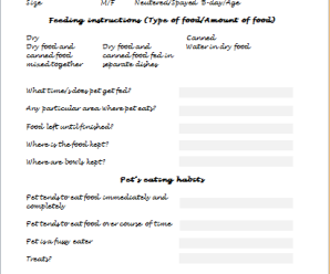 Cat Profile Worksheet