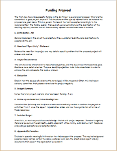 Funding Proposal template
