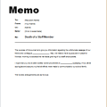 Memo about Death of a Staff Member