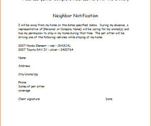 Neighbours Notification Template