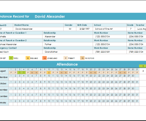 Student Attendance Record & Report Spreadsheet