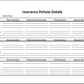 Insurance Policies Record sheet