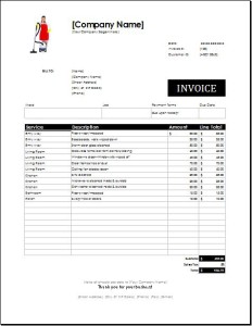 maid service invoice