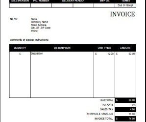 Newspaper Subscription Invoice