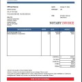 Notary invoice