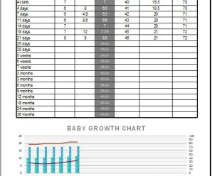 Baby Growth Chart Template