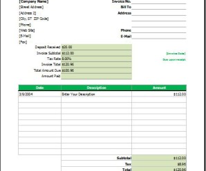 Wedding Services Invoice