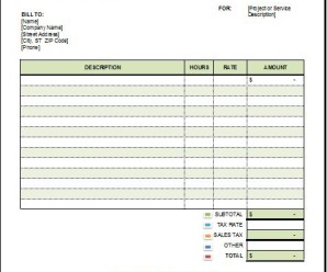 Yard Service Invoice