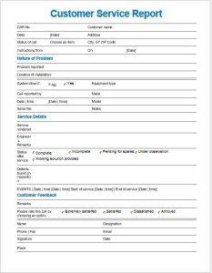 Customer Service Report Template