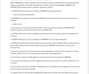 Computer Service Contract