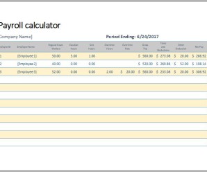 Payroll Calculator Template