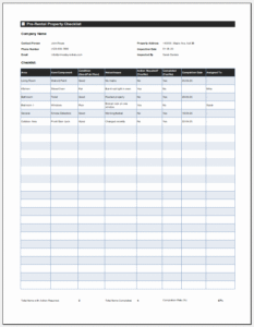 Pre-Rental Property Checklist