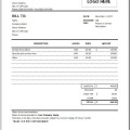 Hourly Service Invoice