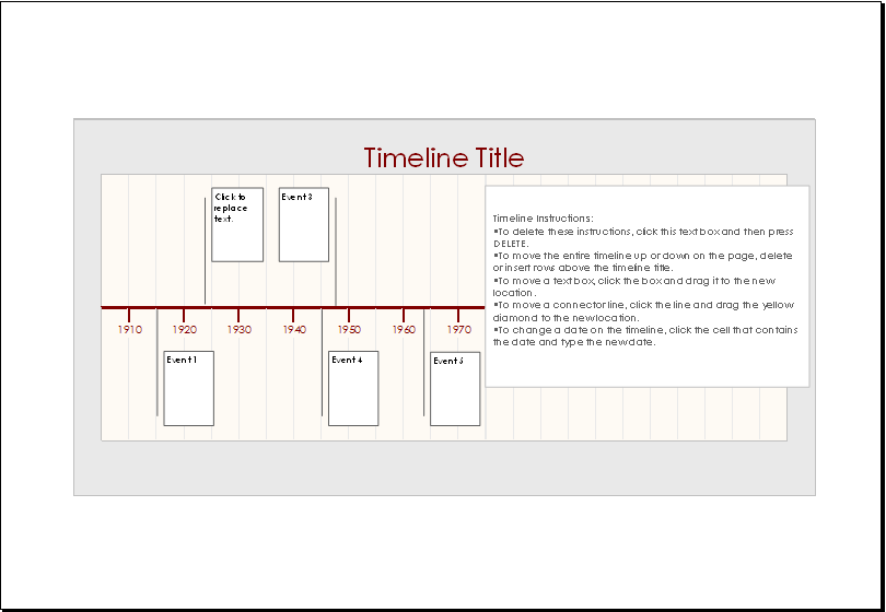 Project timeline template for Excel