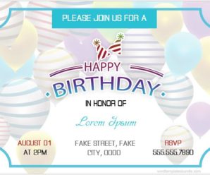 Birthday Invitation Cards