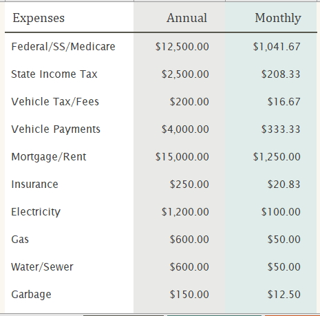 Personal Cash Flow Statement for Excel