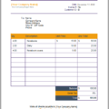 Stationery Bill Format & Template